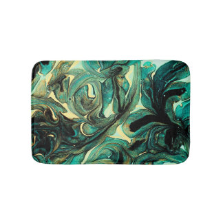 Tapis De Bain Peintures acryliques aquamarines : arrière - plan