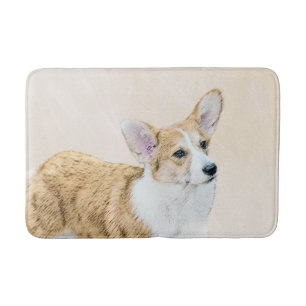 Tapis De Bain Pembroke Welsh Corgi Peinture - Chien d'art origin