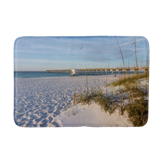Tapis De Bain Pensacola Sand Dunes Pier Matin Bain Mat (Devant)