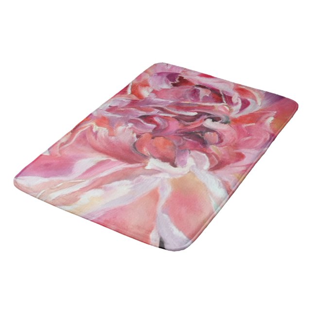 Tapis De Bain Peonies de chauve-souris florale (Angle)