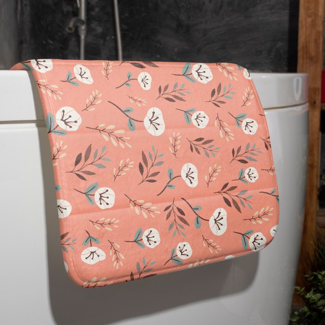 Tapis De Bain Pépites blanches Mat de bain en rouge (Créateur téléchargé)