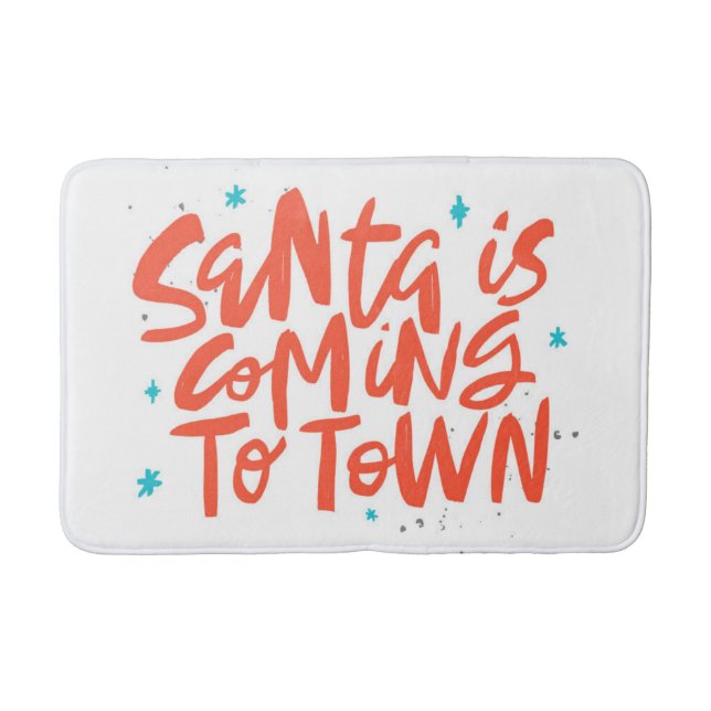 Tapis De Bain Père Noël arrive à Town Holiday Design (Devant)