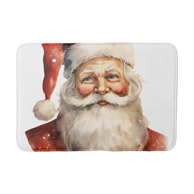 Tapis De Bain Père Noël Noël rétro de Noël (Devant)