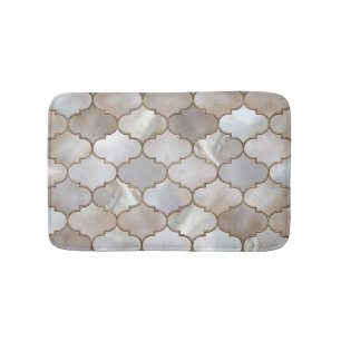 Tapis De Bain Perle et or marocain