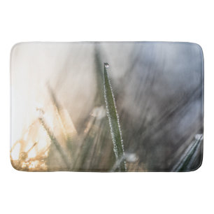 Tapis De Bain Perles de Dew sur l'herbe Nature Photo