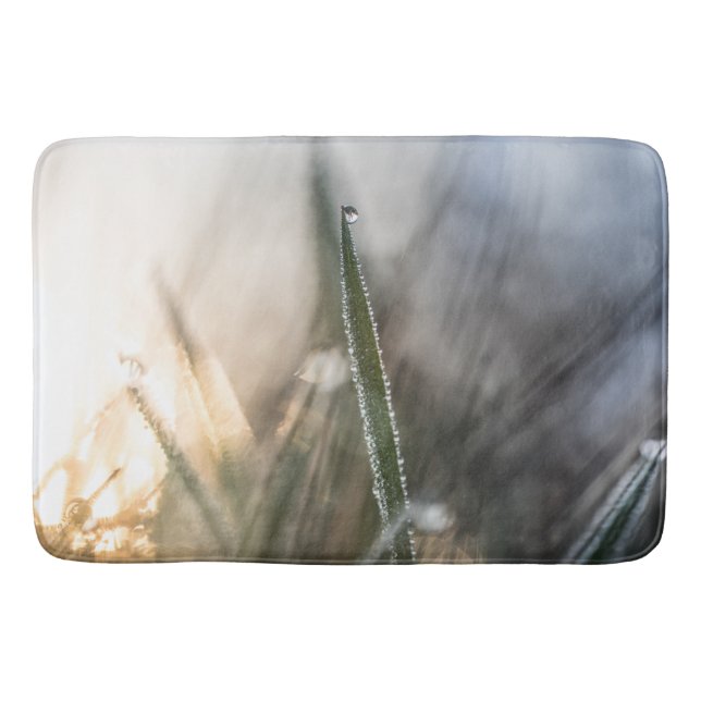 Tapis De Bain Perles de Dew sur l'herbe Nature Photo (Devant)