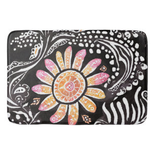 Tapis De Bain Perles florales art IA