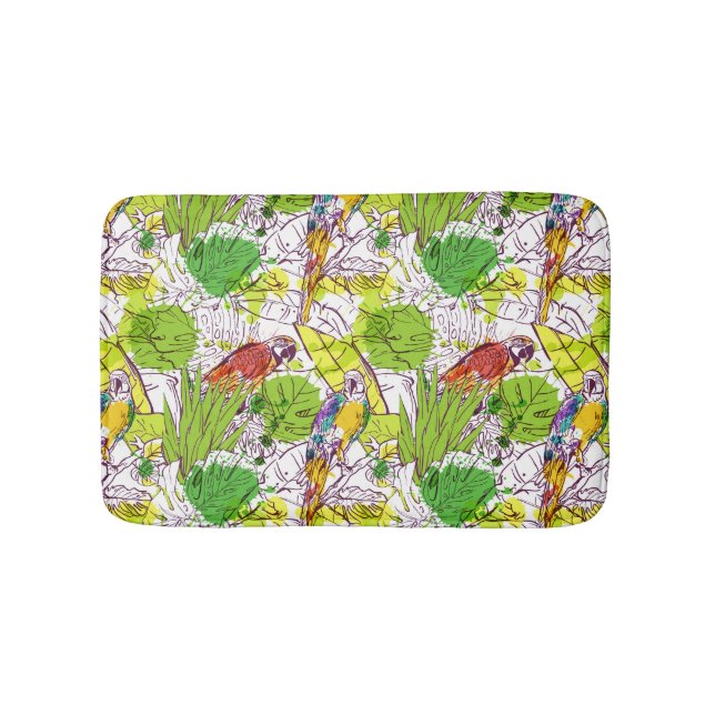 Tapis De Bain Perroquets tropicaux (Devant)