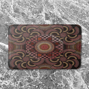 Tapis De Bain Perse sunniest encadré demi-cercle ethnique mandal