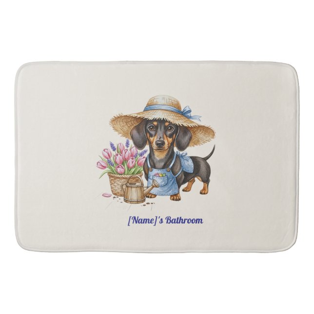Tapis De Bain Personalized Dachshund Bath Mat  (Devant)