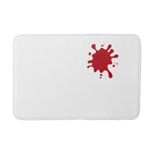 Tapis de bain personnalisable rouge tomate Splash (Devant)