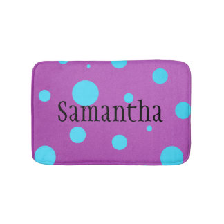Tapis de bain personnalisé de point de polka