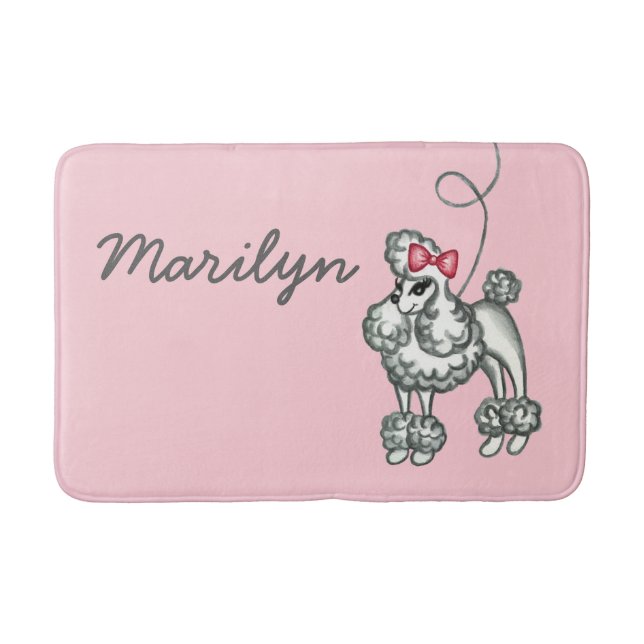 Tapis de bain personnalisé pour Caniche (Devant)