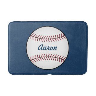 Tapis de bain personnalisé pour garçon Baseball