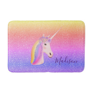 Tapis De Bain Personnalisée par Unicorn Rainbow Girls