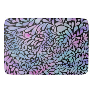 Tapis De Bain Pétales contemporains de couleur sirène