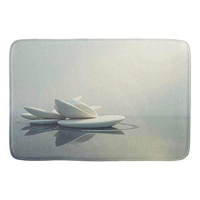 Tapis De Bain Pétales flottants en pierre (Devant)