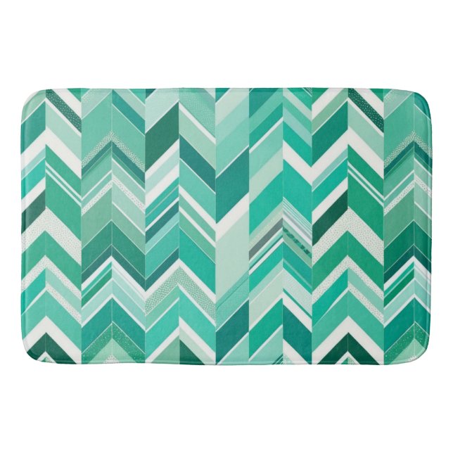 Tapis De Bain Petit Chevron Abstrait (Devant)
