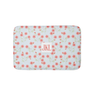 Tapis de Bain Petit Format Personnalisé Motif Fleu