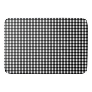 Tapis De Bain Petite En vichy Classic Vérifier Motif Plaid Noir