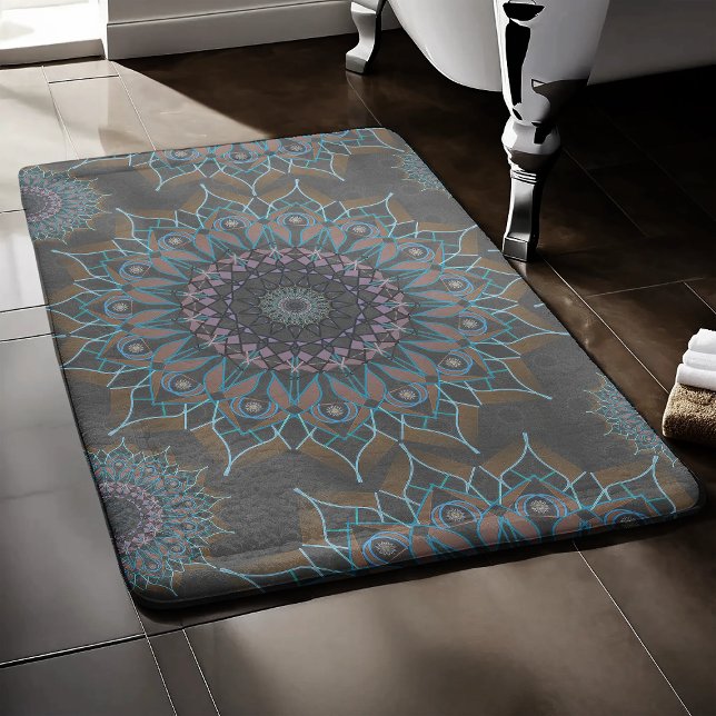 Tapis De Bain Petite Fleur Grise Tombée (Créateur téléchargé)