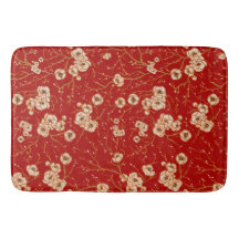 Petites fleurs sur motif rouge