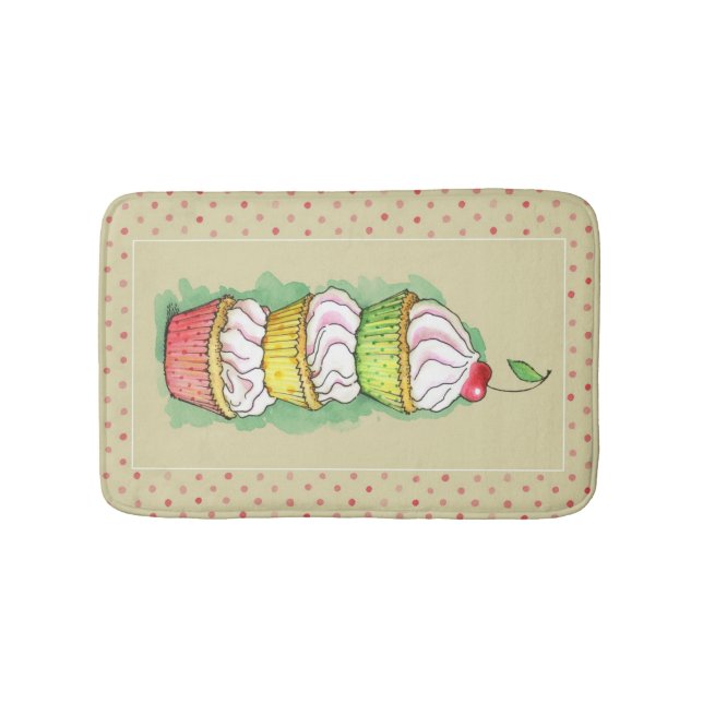 Tapis De Bain Petits gâteaux d'aquarelle. Illustration de (Devant)