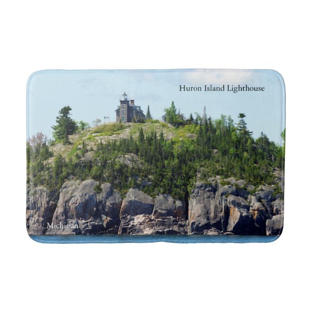 Tapis De Bain Phare d'angle large du phare d'Huron Island (Devant)