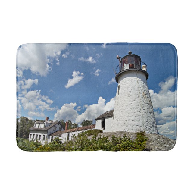 Tapis De Bain Phare de Burnt Island, Boothbay Harbor Maine (Devant)