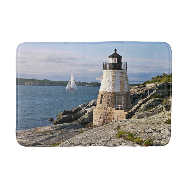 Tapis De Bain Phare de Castle Hill, Rhode Island (Devant)