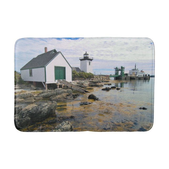 Tapis De Bain Phare de Grindle Point, Maine Bath Mat (Devant)