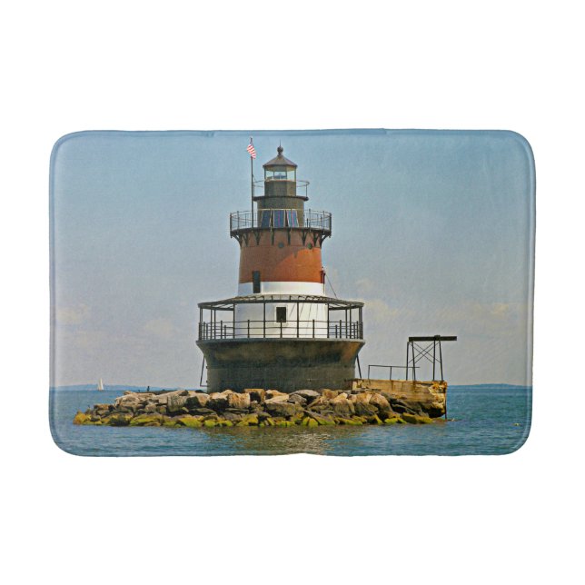 Tapis De Bain Phare de Plum Beach, Rhode Island Bath Mat (Devant)