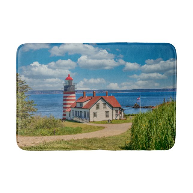Tapis De Bain Phare de West Quoddy Head, Lubec, Maine (Devant)