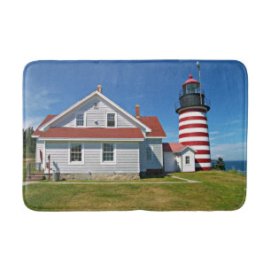Tapis De Bain Phare principal occidental de Quoddy, Maine