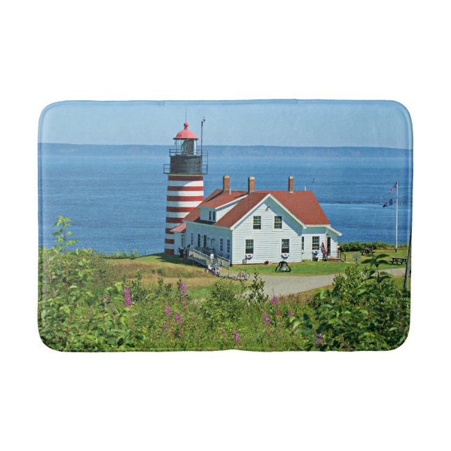 Tapis De Bain Phare principal occidental de Quoddy, Maine (Devant)