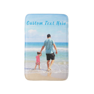Tapis De Bain Photo personnalisée et maillot de bain de texte