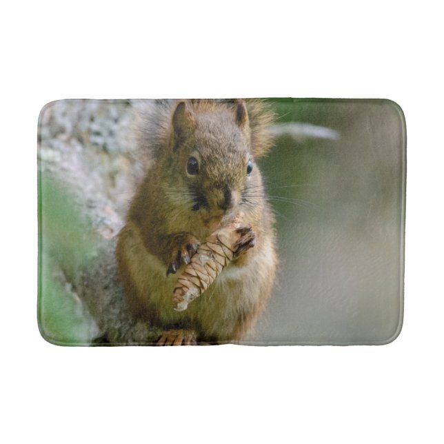 Tapis De Bain Photographie de faune de l'écureuil brun (Devant)