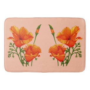 Tapis De Bain Photographie du pavot de Californie