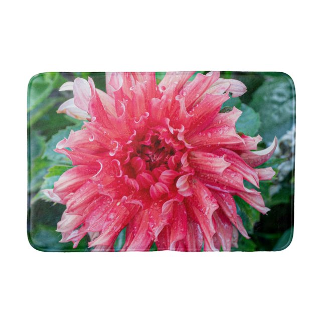 Tapis De Bain Photographie Fleur, Dahlia Rose (Devant)