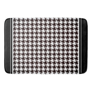 Tapis De Bain Pied de fond noir et blanc classique