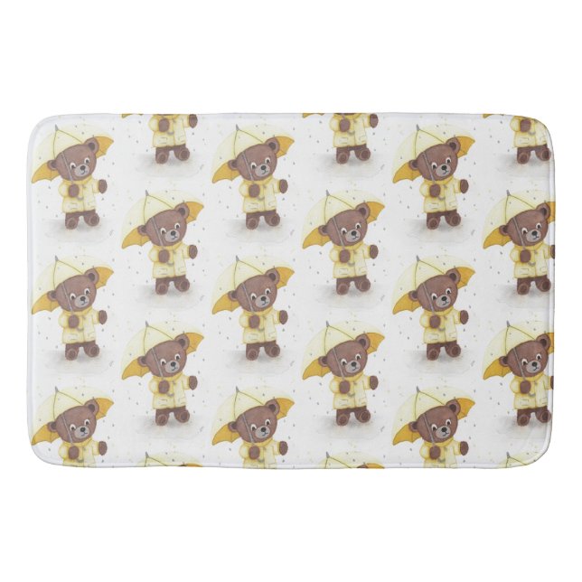 Tapis De Bain Pied d'ours dans la pluie (Devant)