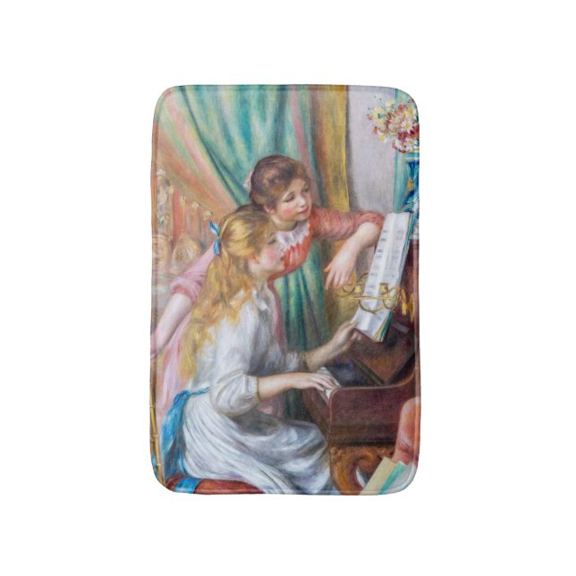 Tapis De Bain Pierre Auguste Renoir - Jeunes filles au piano (Devant (Vertical))