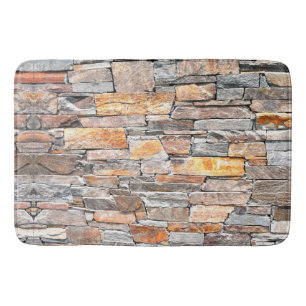 Tapis De Bain Pierre   motif en pierre naturelle   briques
