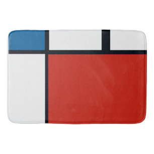 Tapis De Bain Piet Mondrian - Composition Abstrait géométrique