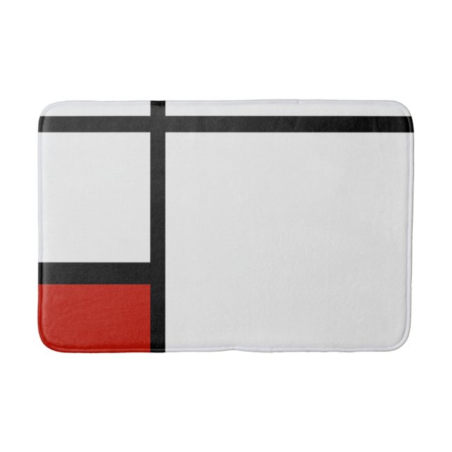 Tapis De Bain Piet Mondrian - Composition Abstrait géométrique (Devant)