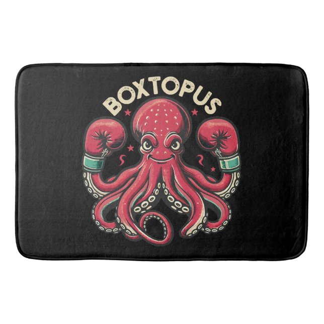 Tapis De Bain Pieuvre Boxeur - Boxtopus (Devant)