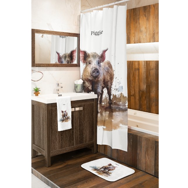 Tapis De Bain Piglet en jeu, personnalisation (Créateur téléchargé)