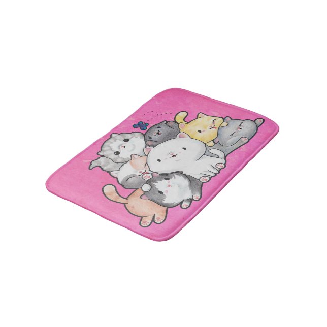 Tapis De Bain Pile de chatons (Angle)