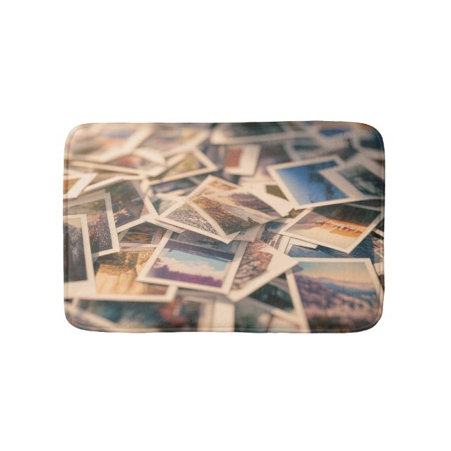 Tapis De Bain Pile de photographies Vintages (Devant)