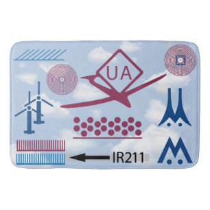 Tapis De Bain Pilote de drone de cartes de symboles aéronautique